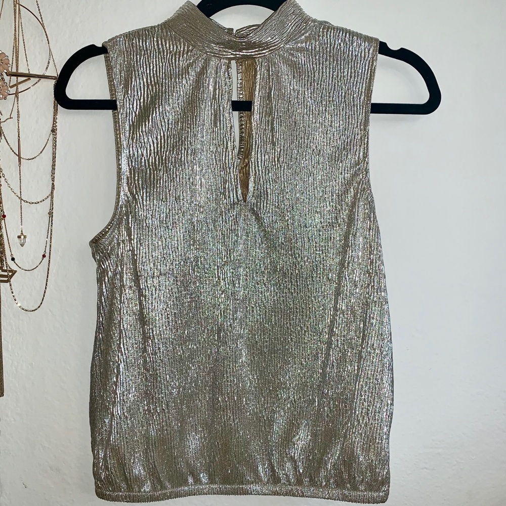 Shiny silver top from Express